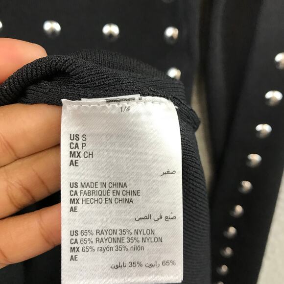 New International Concepts Black Silver Studded Dress SZ small - Picture 10 of 11